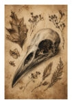 Poster VINTAGE DARK ACADEMIA SKULL 2