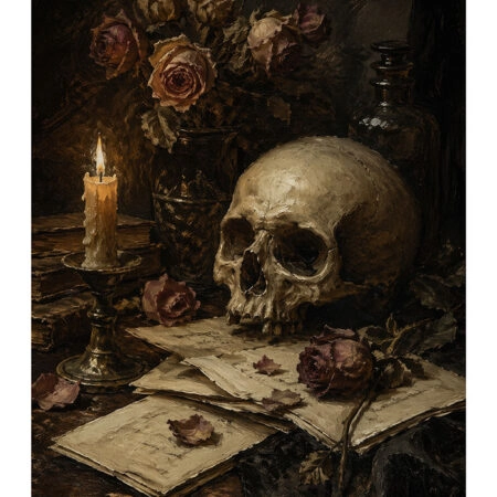 Poster VINTAGE DARK ACADEMIA SKULL 3 -  Sticky 2