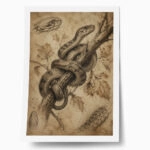 Poster VINTAGE DARK ACADEMIA SNAKE