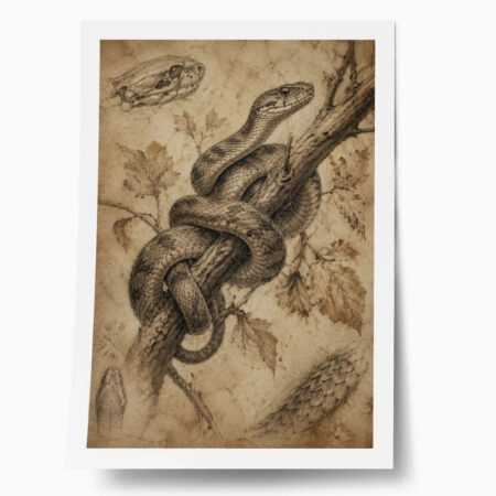 Poster VINTAGE DARK ACADEMIA SNAKE - 