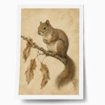 Poster VINTAGE DARK ACADEMIA SQUIRREL