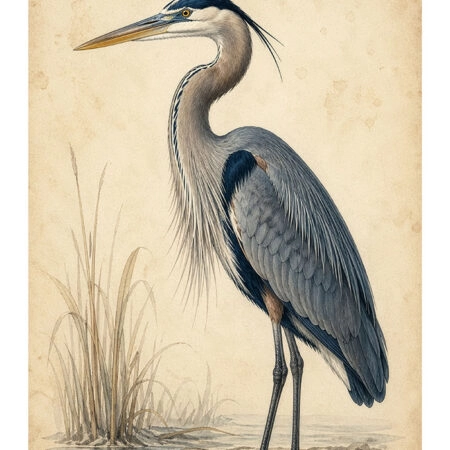 Poster VINTAGE DARK ACADEMIA STORK -  Sticky 2
