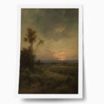 Poster VINTAGE DARK ACADEMIA SUNSET