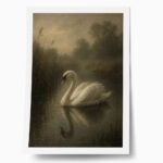 Poster VINTAGE DARK ACADEMIA SWAN 2