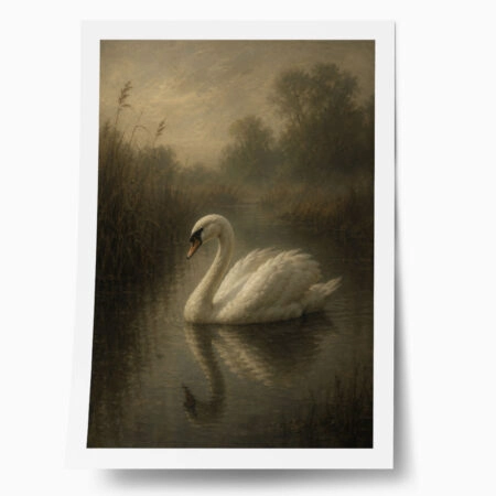 Poster VINTAGE DARK ACADEMIA SWAN 2 - 