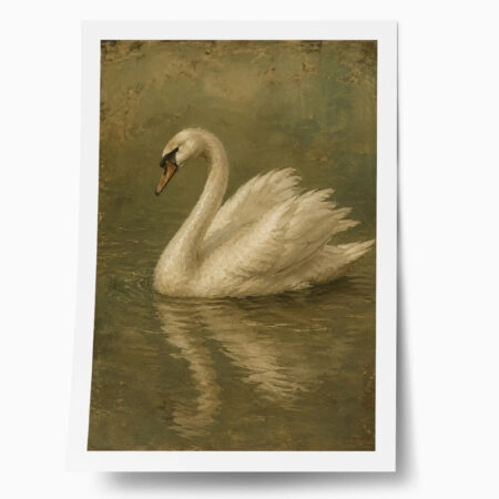 Poster VINTAGE DARK ACADEMIA SWAN 3 - 