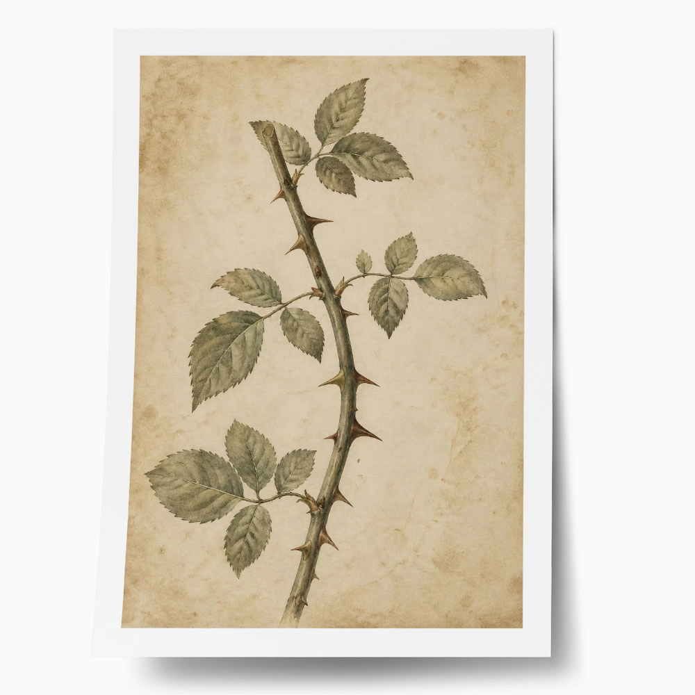 Poster VINTAGE DARK ACADEMIA THORNS