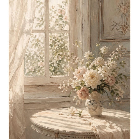 Poster VINTAGE DARK ACADEMIA VASE BY A WINDOW 2 -  Sticky 2