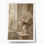 Poster VINTAGE DARK ACADEMIA VASE BY A WINDOW