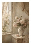 Poster VINTAGE DARK ACADEMIA VASE BY A WINDOW