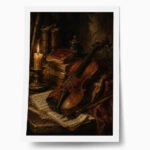 Poster VINTAGE DARK ACADEMIA VIOLIN