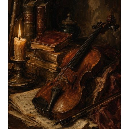 Poster VINTAGE DARK ACADEMIA VIOLIN -  Sticky 2