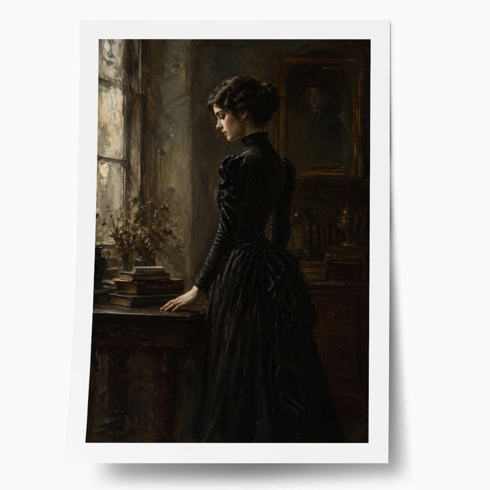 Poster VINTAGE DARK ACADEMIA WOMAN 11