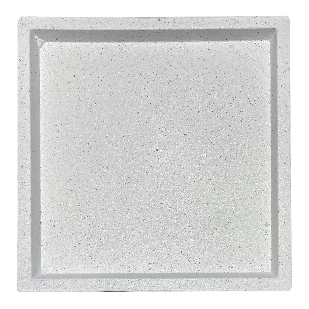 ΠΙΑΤΟ FIBER CLAY ΛΕΥΚΟ ΓΡΑΝΙΤΗ ΤΕΤΡΑΓΩΝΟ ΓΙΑ ΚΑΣΠΩ - 33x33x4cm 5/ΚΙΒ