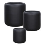 ΚΑΣΠΩ FIBERCLAY ΣΕΤ3 ΑΝΘΡΑΚΙ ΣΤΡΟΓΓΥΛΟ ΠΟΜΠΕ - S:Φ32x34, M:Φ42x43, L:Φ54x55cm 16/ΠΑΛ
