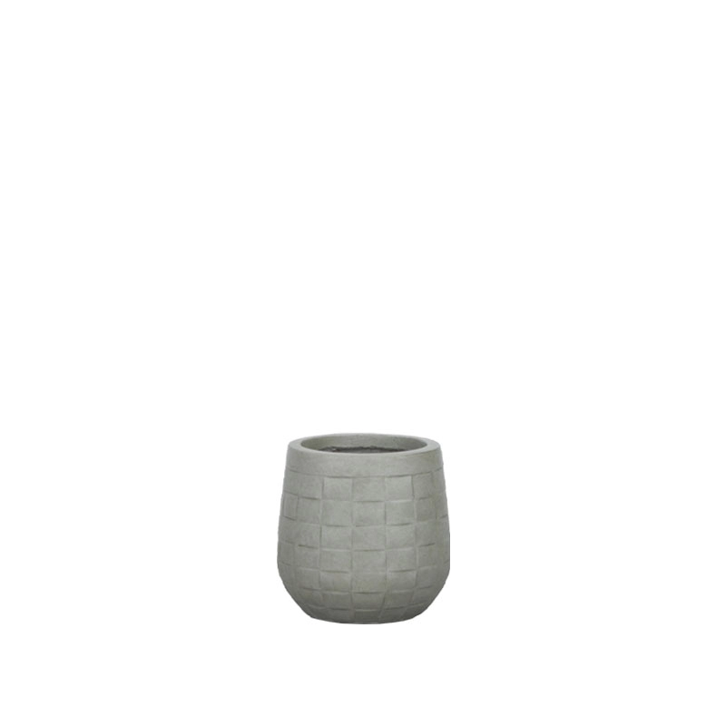 ΚΑΣΠΩ FIBERCLAY ΓΚΡΙ/ΛΑΔΙ ΣΤΡΟΓΓΥΛΟ ΜΟΤΙΒΟ ΠΛΕΓΜΑ SMALL - Φ23x23cm