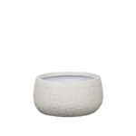 ΚΑΣΠΩ FIBERCLAY ΕΚΡΟΥ ΣΤΡΟΓΓΥΛΟ ΜΟΤΙΒΟ ΠΛΕΓΜΑ ΚΟΝΤΟ LARGE - Φ42x21cm