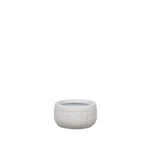 ΚΑΣΠΩ FIBERCLAY ΕΚΡΟΥ ΣΤΡΟΓΓΥΛΟ ΜΟΤΙΒΟ ΠΛΕΓΜΑ ΚΟΝΤΟ SMALL - Φ24x13cm