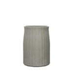 ΚΑΣΠΩ FIBERCLAY ΓΚΡΙ/ΛΑΔΙ ΣΤΡΟΓΓΥΛΟ ΚΑΘΕΤΕΣ ΠΤΥΧΕΣ LARGE - Φ43x62cm