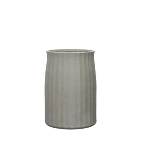 ΚΑΣΠΩ FIBERCLAY ΓΚΡΙ/ΛΑΔΙ ΣΤΡΟΓΓΥΛΟ ΚΑΘΕΤΕΣ ΠΤΥΧΕΣ LARGE - Φ43x62cm
