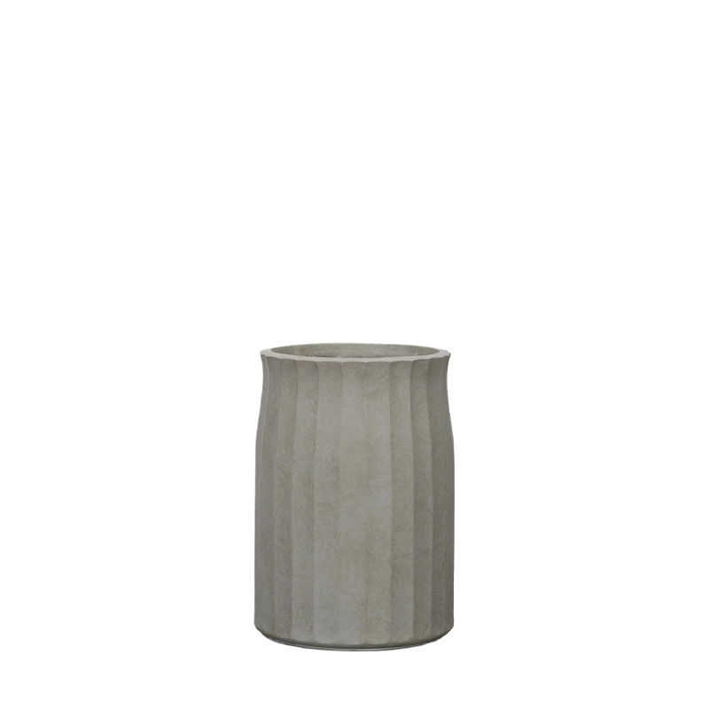 ΚΑΣΠΩ FIBERCLAY ΓΚΡΙ/ΛΑΔΙ ΣΤΡΟΓΓΥΛΟ ΚΑΘΕΤΕΣ ΠΤΥΧΕΣ MEDIUM - Φ33x46cm