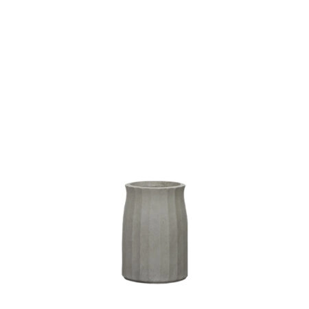ΚΑΣΠΩ FIBERCLAY ΓΚΡΙ/ΛΑΔΙ ΣΤΡΟΓΓΥΛΟ ΚΑΘΕΤΕΣ ΠΤΥΧΕΣ SMALL - Φ25x36cm