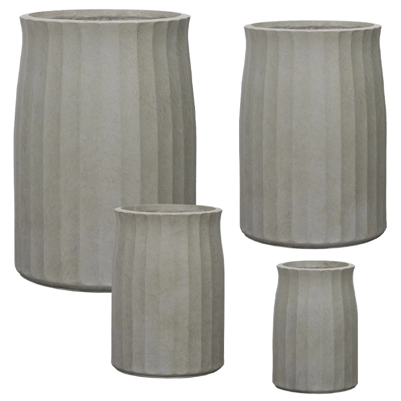 ΚΑΣΠΩ FIBERCLAY ΣΕΤ4 ΓΚΡΙ/ΛΑΔΙ ΣΤΡΟΓΓΥΛΟ ΚΑΘΕΤΕΣ ΠΤΥΧΕΣ - S:Φ25x36, M:Φ33x46, L:Φ43x62, XL:Φ53x76cm 12/ΠΑΛ