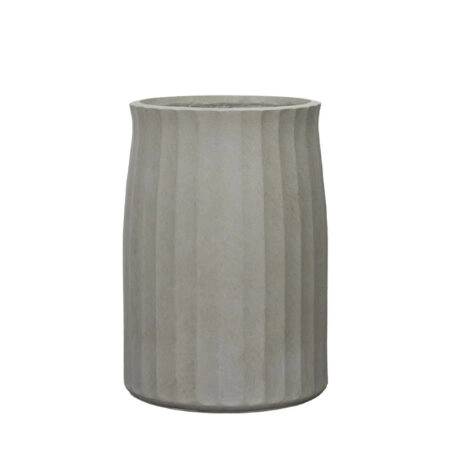 ΚΑΣΠΩ FIBERCLAY ΓΚΡΙ/ΛΑΔΙ ΣΤΡΟΓΓΥΛΟ ΚΑΘΕΤΕΣ ΠΤΥΧΕΣ XLARGE - Φ53x76cm