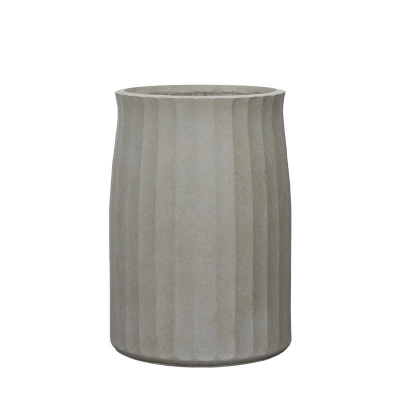 ΚΑΣΠΩ FIBERCLAY ΓΚΡΙ/ΛΑΔΙ ΣΤΡΟΓΓΥΛΟ ΚΑΘΕΤΕΣ ΠΤΥΧΕΣ XLARGE - Φ53x76cm
