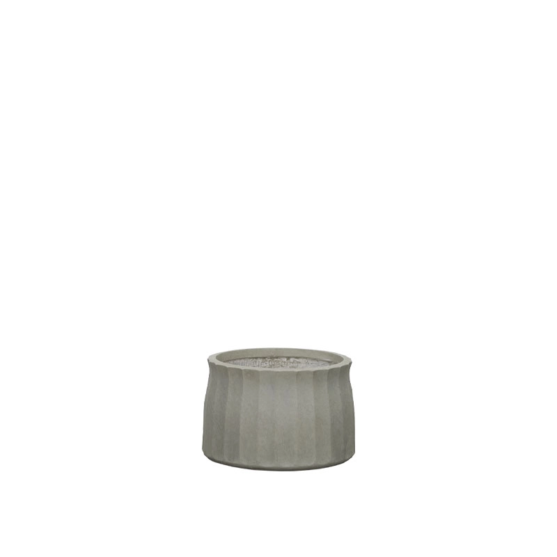 ΚΑΣΠΩ FIBERCLAY ΓΚΡΙ/ΛΑΔΙ ΣΤΡΟΓΓΥΛΟ ΚΑΘΕΤΕΣ ΠΤΥΧΕΣ KONTO MEDIUM - Φ33x22cm