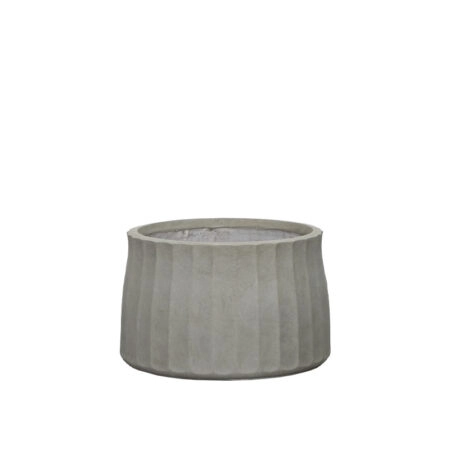 ΚΑΣΠΩ FIBERCLAY ΓΚΡΙ/ΛΑΔΙ ΣΤΡΟΓΓΥΛΟ ΚΑΘΕΤΕΣ ΠΤΥΧΕΣ KONTO XLARGE - Φ53x35cm