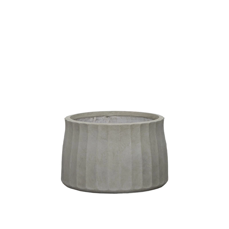 ΚΑΣΠΩ FIBERCLAY ΓΚΡΙ/ΛΑΔΙ ΣΤΡΟΓΓΥΛΟ ΚΑΘΕΤΕΣ ΠΤΥΧΕΣ KONTO XLARGE - Φ53x35cm