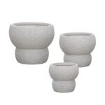 ΚΑΣΠΩ FIBERCLAY ΣΕΤ3 ΕΚΡΟΥ ΓΡΑΝΙΤΗΣ ΔΙΠΛΗ ΜΠΑΛΑ - S:Φ23x23.5, M:Φ34x29.5, L:Φ44x37cm 36/ΠΑΛ