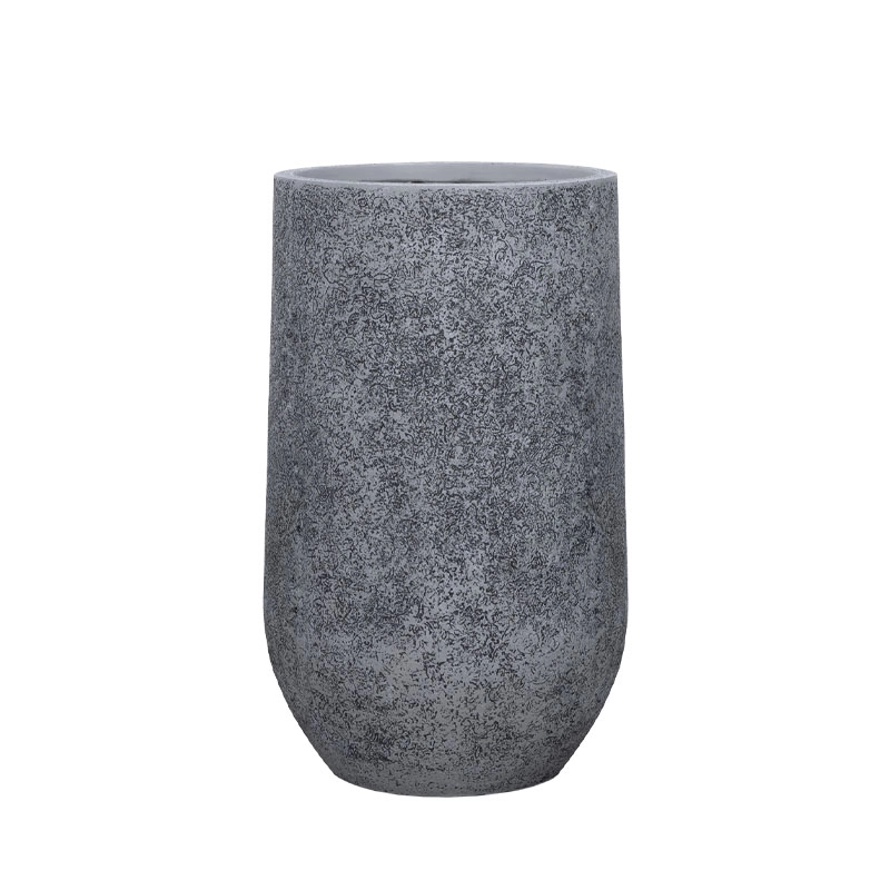 ΚΑΣΠΩ FIBERCLAY ΓΚΡΙ ΠΕΤΡΑ ΣΤΡΟΓΓΥΛΟ ΒΑΡΕΛΙ LARGE - Φ46x76cm