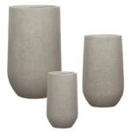 ΚΑΣΠΩ FIBERCLAY ΣΕΤ3 ΜΠΕΖ ΠΕΤΡΑ ΣΤΡΟΓΓΥΛΟ ΒΑΡΕΛΙ - S:Φ26x45, M:Φ35x60, L:Φ46x76cm 12/ΠΑΛ