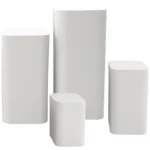 Wooden Display Stand Set/4 Off-White - XL:39x39x81, L:34x34x66, M:29x29x51, S:24x24x36cm 1/KIB