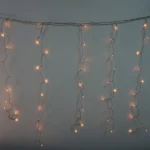 100 CURTAIN LIGHTS COLOR WHITE-WHITE WITH PROGRAM 1,8x0.9m. 9+3 5m