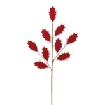 CHRISTMAS BRANCH RED/WHITE WITH MISTLETOE LEAVES - H70cm 360/BOX
