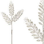 Christmas champagne feathers branch with glitter - H73cm 60/360KIB