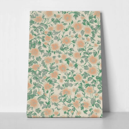 Πίνακας σε Καμβά ANTIQUE VINTAGE FLORAL PATTERN