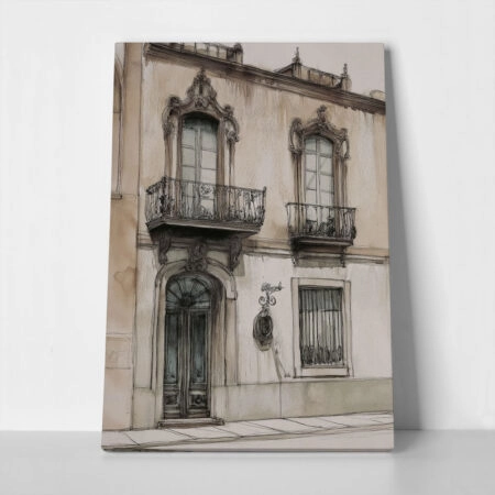 Πίνακας σε Καμβά ANTIQUE VINTAGE HOUSE