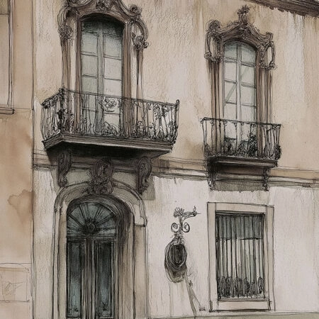 Πίνακας σε Καμβά ANTIQUE VINTAGE HOUSE -  Sticky 5