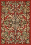 Πίνακας σε Καμβά ANTIQUE VINTAGE RED FLORAL PATTERN