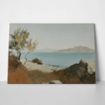 Πίνακας σε Καμβά ANTIQUE VINTAGE TREE NEAR THE SEA