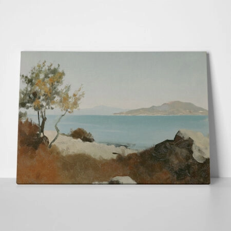 Πίνακας σε Καμβά ANTIQUE VINTAGE TREE NEAR THE SEA