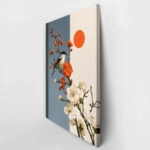 Πίνακας σε Καμβά JAPANESE BIRD ON BRANCH