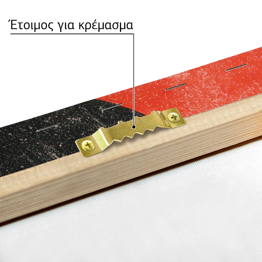 Πίνακας σε Καμβά JAPANESE BLACK COAT RED SUN