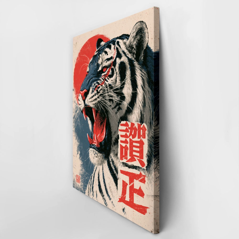 Πίνακας σε Καμβά JAPANESE ROARING TIGER 2