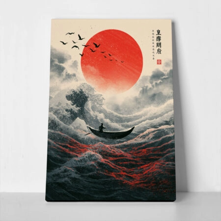Πίνακας σε Καμβά JAPANESE STORMY SEA