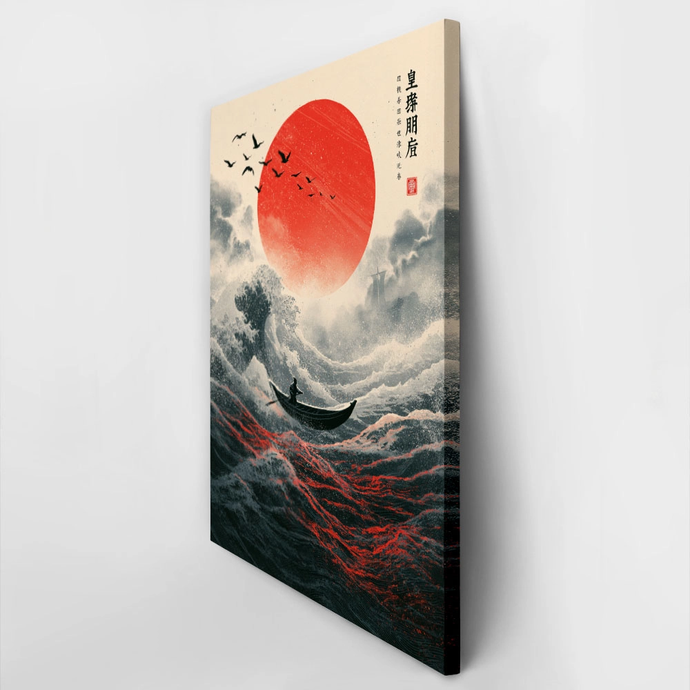 Πίνακας σε Καμβά JAPANESE STORMY SEA